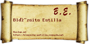 Blázsits Estilla névjegykártya